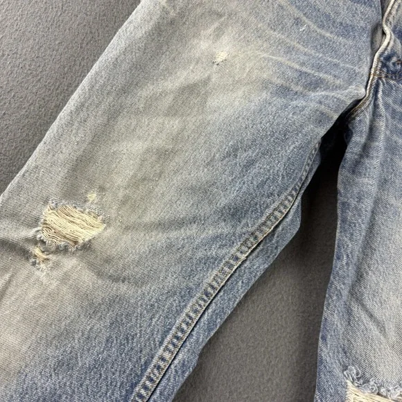 Vintage Levis 517 Jeans Mens 32x28* Blue Orange Tab Made In USA Distressed Light